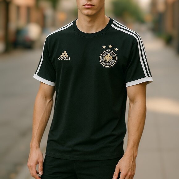 Adidas Men’s Black Soccer T-Shirt for “Deutscher Fussball-Bund” Size XL - Picture 2 of 15